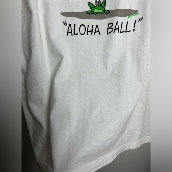 Crazy Shirt Hawaii Beach Bufo volleyball Frog Print Single stitch 80s T-Shirt - Picture 5 of 16